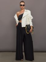 Mens Pleat Pant - Black - Image 3