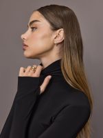Slim Fit Long Sleeve Turtle Top - Black - Image 6