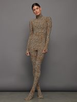 Slim Fit Long Sleeve Turtle Top - BB Leopard - Image 3
