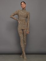 Slim Fit Long Sleeve Turtle Top - BB Leopard - Image 4