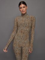 Slim Fit Long Sleeve Turtle Top - BB Leopard - Image 5