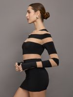 Spliced Pickleball Dress - Black - Image 5