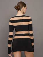 Spliced Pickleball Dress - Black - Image 3