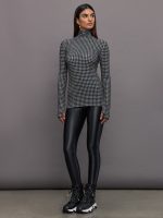 Slim Fit Long Sleeve Turtle Top Short - Black - Image 3