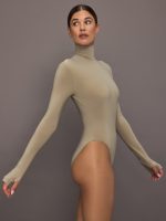 Long Sleeve Turtle Bodysuit - Elm - Image 4