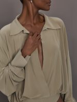 Super Oversized Boyfriend NK Shirt Bodysuit - Elm - Image 6