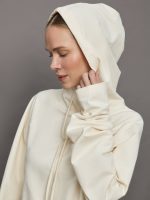 Oversized Raglan Sleeve Hooded Top - Cream - Image 6