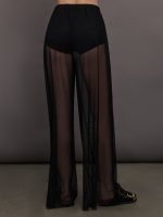 Mens Sheer Pleat Pant - Black - Image 5