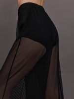 Mens Sheer Pleat Pant - Black - Image 6