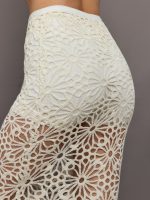 Obie Long Skirt - Cream - Image 6