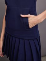 Racer Tailored Terry Tank Top - True Navy - Image 8