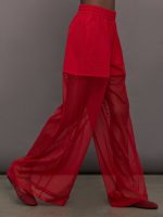 Boyfriend Elephant Sweatpant W/ Mesh - Tiger Red - Image 4