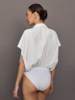 Super OS Sleeveless BF NK Shirt Bodysuit - Snow White - Image 4