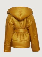 Hooded Sleeping Bag Coat Short - Mocha - Image 3