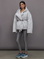 Hooded Sleeping Bag Coat Short - Dove - Image 4