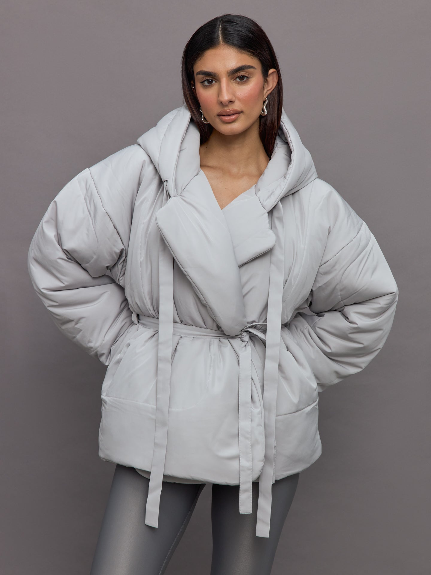 NORMA-ST3244PH624817-GREYGRYLT-Hooded-Sleeping-Bag-Coat-Short-color-Dove_14984-Edit Hooded Sleeping Bag Coat Short - Dove - Image 1