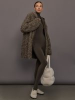 Oversized Raglan Sleeve Zip Front Hooded Jacket - Bark - Image 3