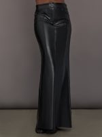Straight Jean Skirt to Floor - Black