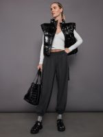 Oversized Boyfriend Cargo Sweatpant - Dark Heather Grey - Image 3