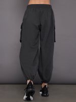 Oversized Boyfriend Cargo Sweatpant - Dark Heather Grey - Image 5