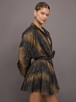 Super Oversized BF NK Shirt Flared Mini Dress - Python - Image 4