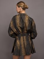 Super Oversized BF NK Shirt Flared Mini Dress - Python - Image 5