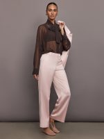 Super Oversized BF NK Shirt Bodysuit W/ Bow - Espresso - Image 7