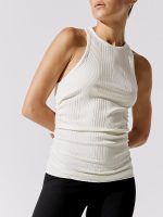 Nastasia Shirred Side Tank - Soft White - Image 2
