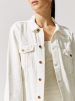 Ashton Boyfriend Jacket - Aged White - Image 5