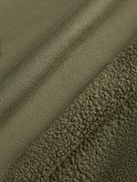 Off Shoulder Sweatshirt in French Terry - Olive - Image 7