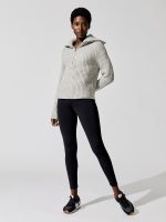 Audrey Zip-Up Sweater - Heather Grey - Image 3