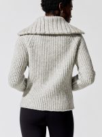Audrey Zip-Up Sweater - Heather Grey - Image 2