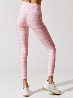 Houndstooth Legging - Candy Pink-White - Image 4