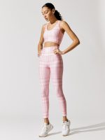Houndstooth Legging - Candy Pink-White - Image 6