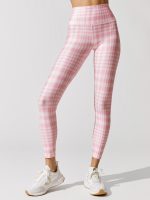 Houndstooth Legging - Candy Pink-White - Image 3