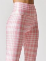 Houndstooth Legging - Candy Pink-White - Image 5