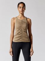 Isabel Front Ruched Tank - Caramel - Image 2