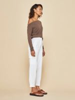 Long Sleeve Asymmetrical Top - Caramel - Image 6