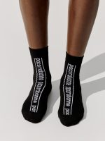 Tex Crew Socks - Black-White - Image 3