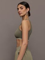 Restore Seamless Scoop Bra - Khaki Brown - Image 4