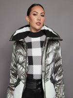 Ski Duvet Jacket - Snow White/ Silver - Image 3