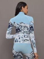 Perfect Jacquard 1/4 Zip Baselayer - Landscape Print - Image 6