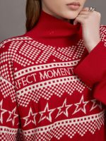 Holiday Roll Neck - Red/White - Image 3