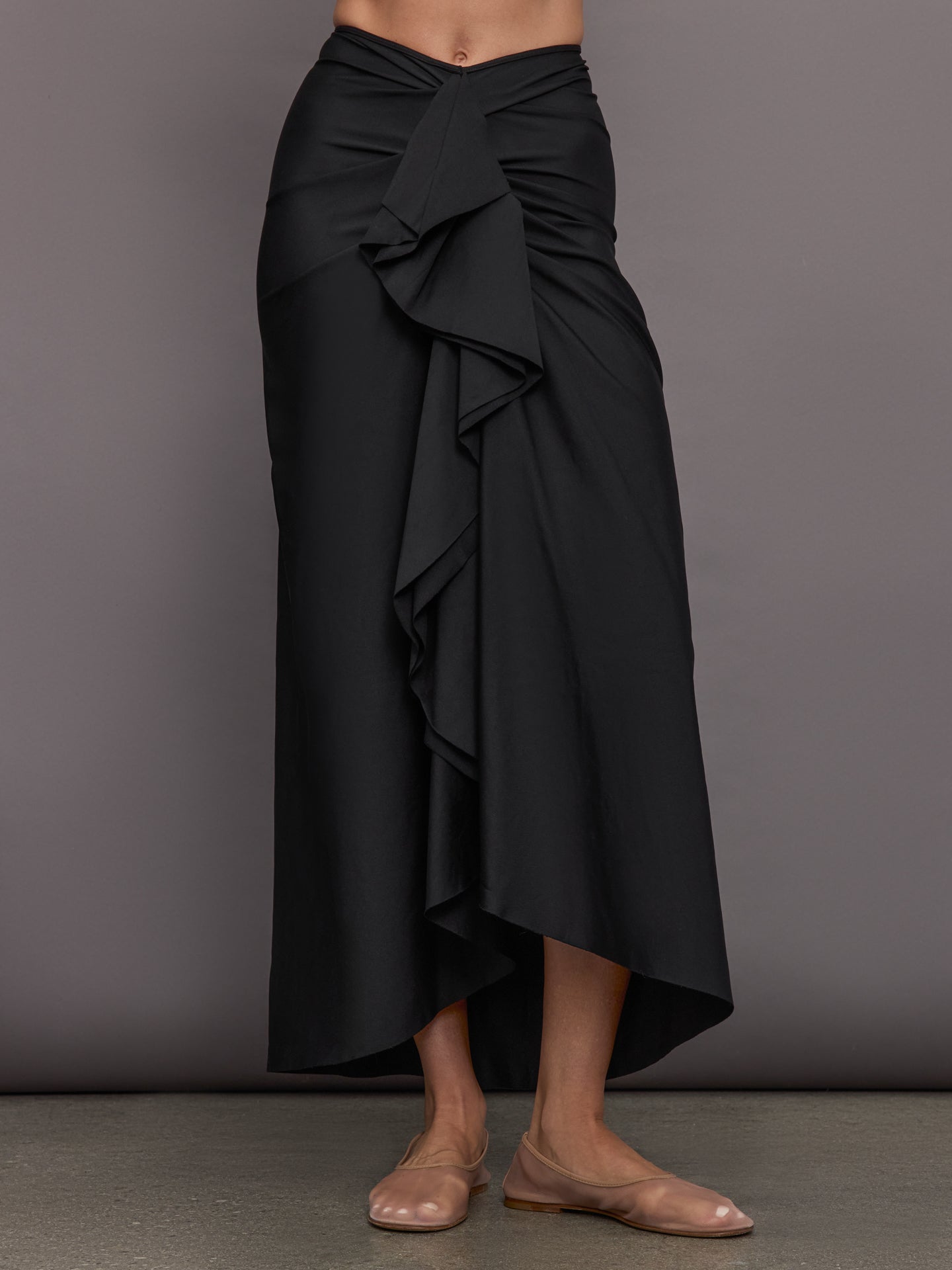 PORT-SKR-BLK-0002-BLKBLK-Barbuda-Skirt-color-Black_21771-Edit Barbuda Skirt - Black - Image 1