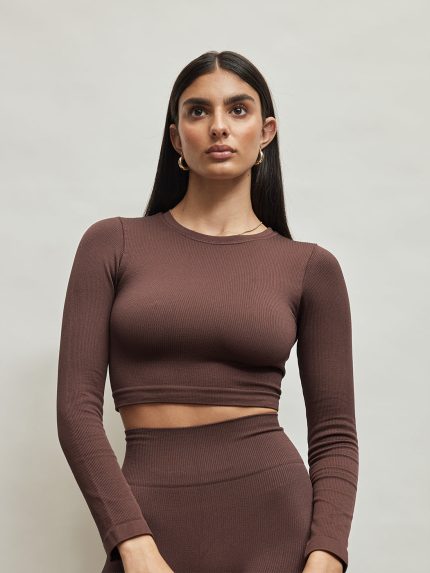 Evoke Long-Sleeve Top - Chocolate