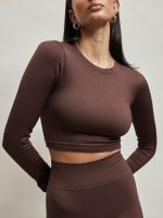 Evoke Long-Sleeve Top - Chocolate - Image 2