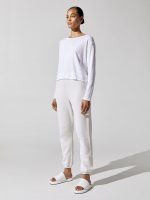 Axel Cotton Long Sleeve Crew - White - Image 3
