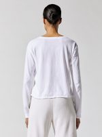 Axel Cotton Long Sleeve Crew - White - Image 4