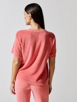 Donna Loop Terry Oversized Tee - Strawberry - Image 3
