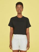 Courtney Crop Tee - Black - Image 5